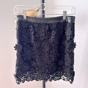 Embroidered eyelet mini skirt